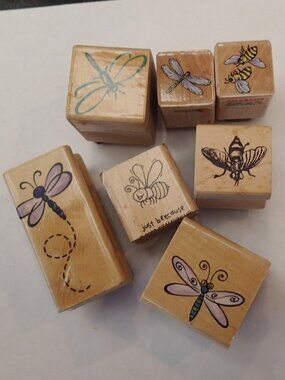 Dragonfly and insect stampers set of 7